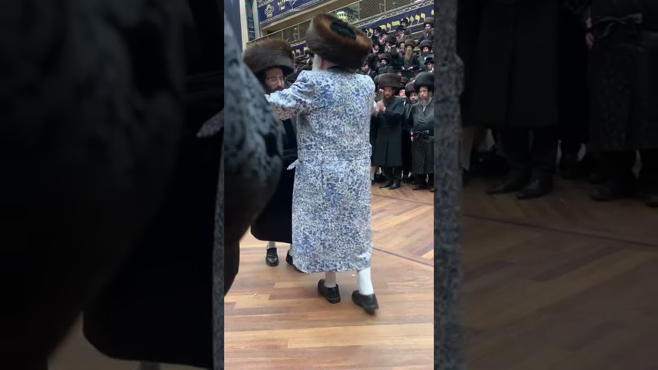 Bobover Rebbe Dancing With His Son At His Einikel's Wedding  - Teves 5782