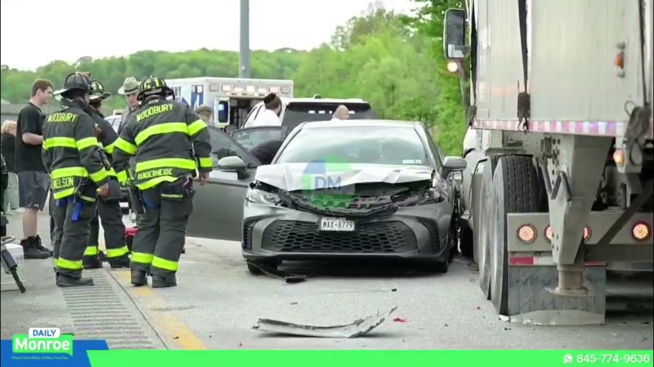 A crash involving a car and tractor-trailer on Route 17 near Exit 131