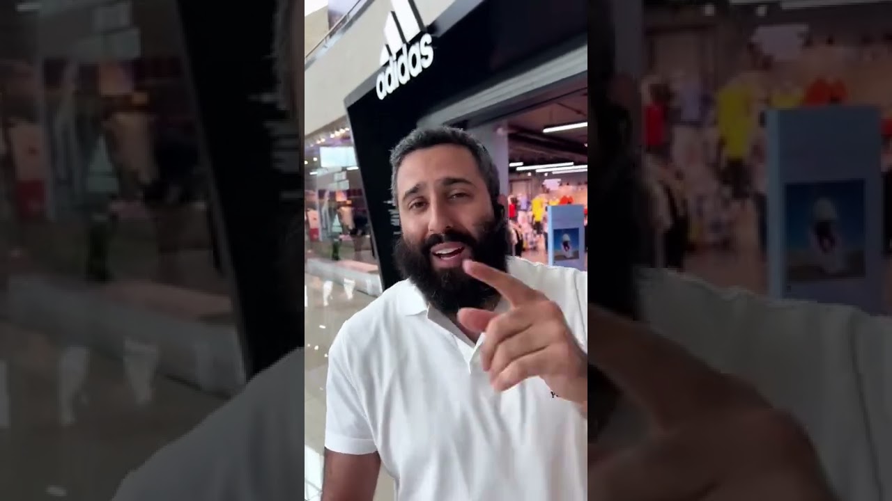 Jewish man buys his first #adidas shoes.