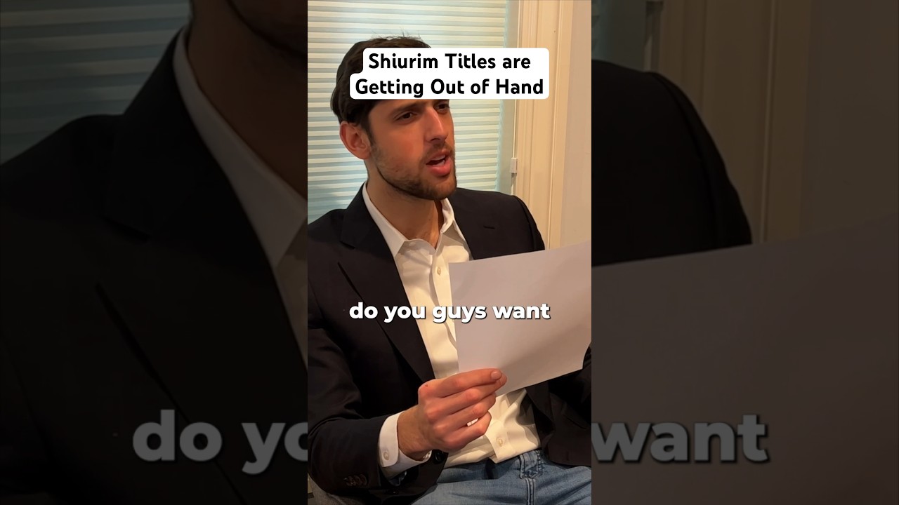 #shavuot Shiurim Titles are Gettin out of Hand! #shorts #comedy #sketchcomedy #jews #jewish #judaism