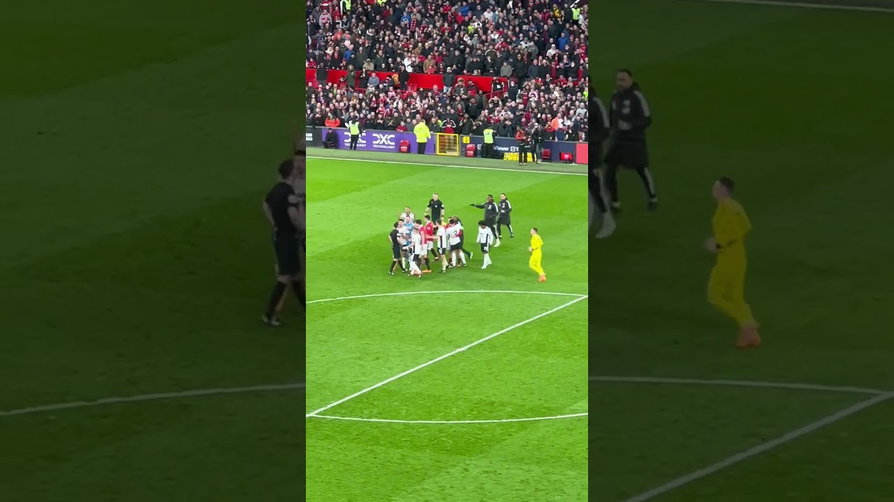 Manchester United vs Fulham Red card #shorts #manchesterunited #facup #redcard #fulham