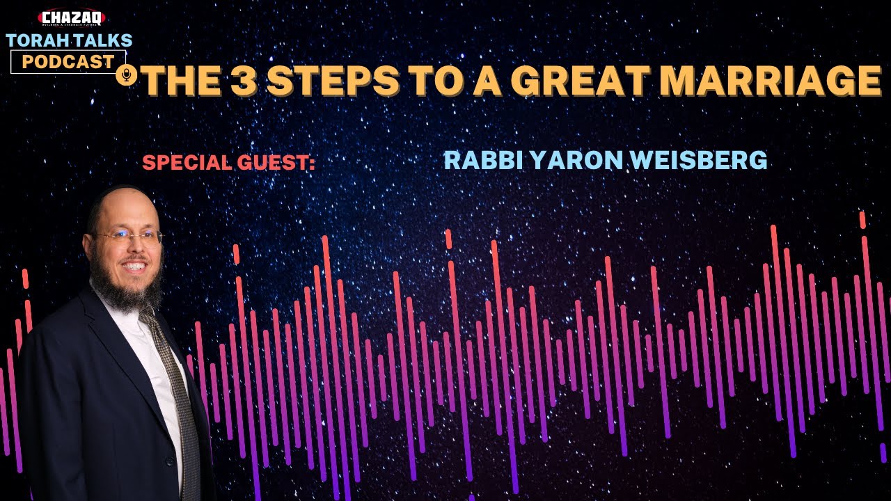 CHAZAQ's Torah Talks #216 Rabbi Yaron Weisberg - The 3 Steps To A Great Marriage
