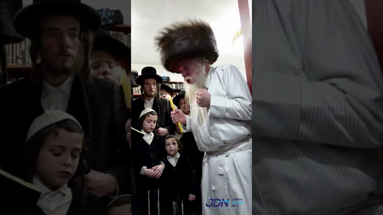 האדמו"ר ממבקשי אמונה ביי הדלקת נרות חנוכה
