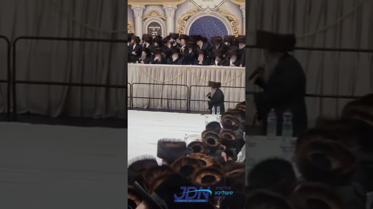מעמד קבלת פנים ביים שמחת החתונה פון נכדת האדמו"ר מפשעווארסק.