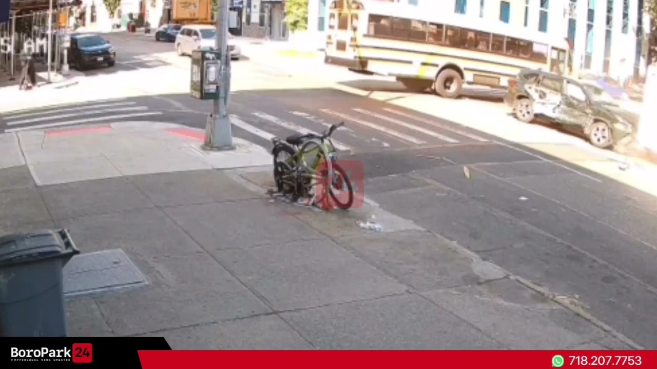 WATCH: The moment a school bus full of children collides with a vehicle on 14th Ave and 41st St