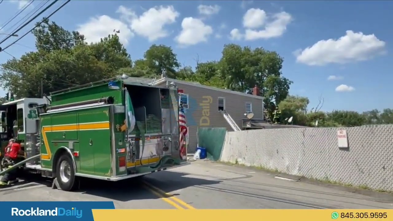 Multiple emergency response teams are on scene for a house fire at 140 Broadway in Haverstraw