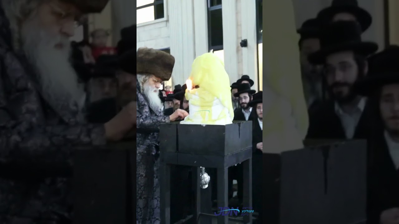 האדמו"ר מדזשירקא ביים הדלקה ל"ג בעומר