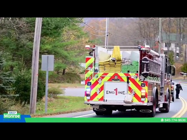 Chester Fire Department and Police responded to wires down after being struck by a truck on Lakes Rd
