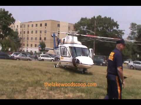 NJ State Police Helicopter Landing and Take off At Safety Fair 2010 Lakewood NJ