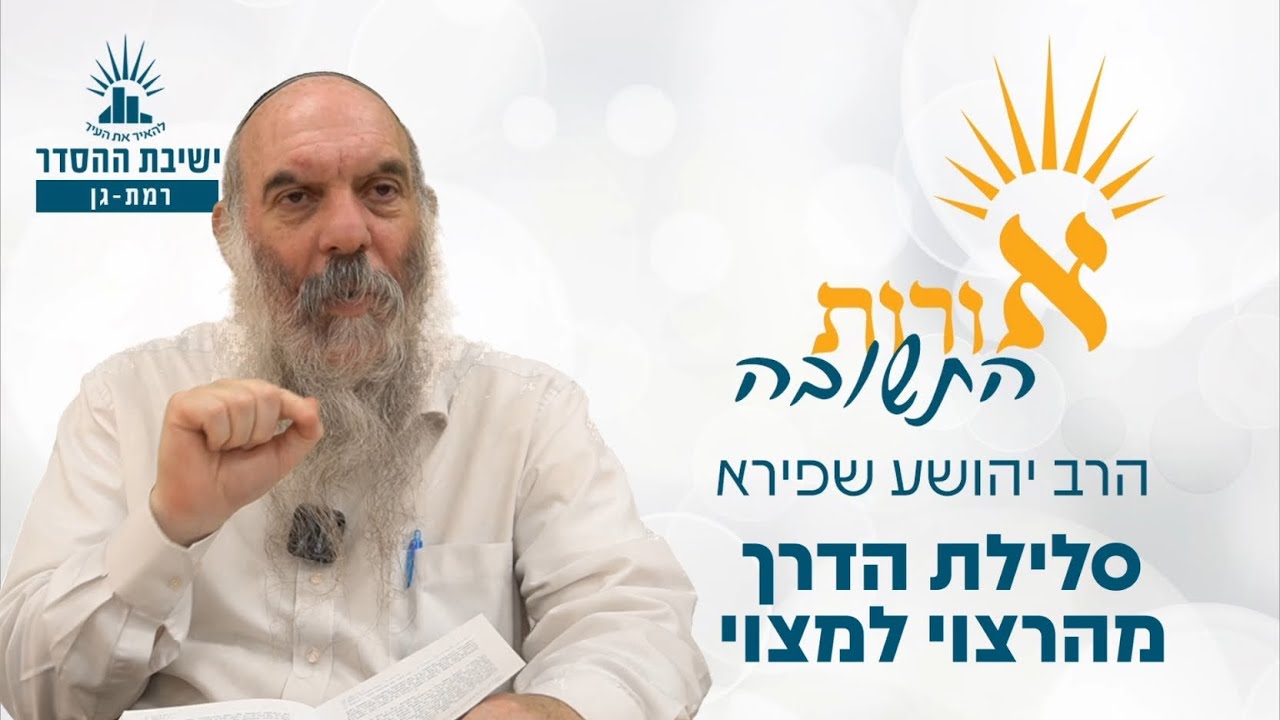 סלילת הדרך מהרצוי למצוי | אורות התשובה טז, ג | שיעור 4 | הרב יהושע שפירא