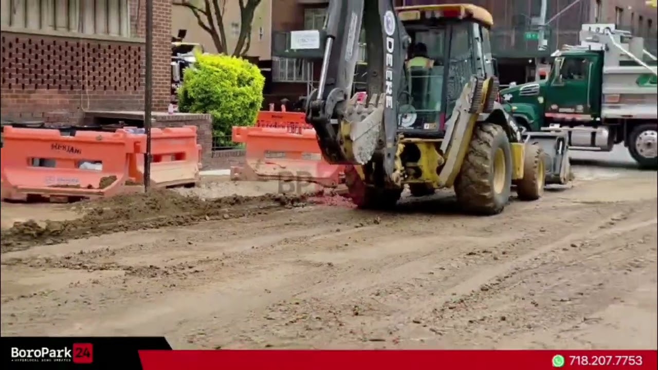 Messy, muddy conditions at 15th Ave & 47th St, road closed as crews clean up.