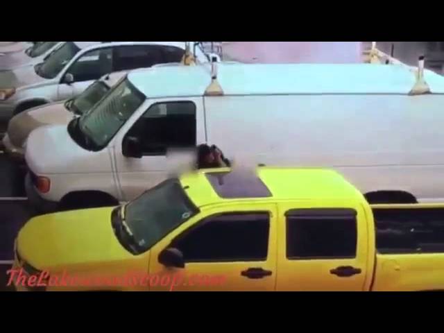 Surveillance video captures brutal fight which ends with fake and real guns