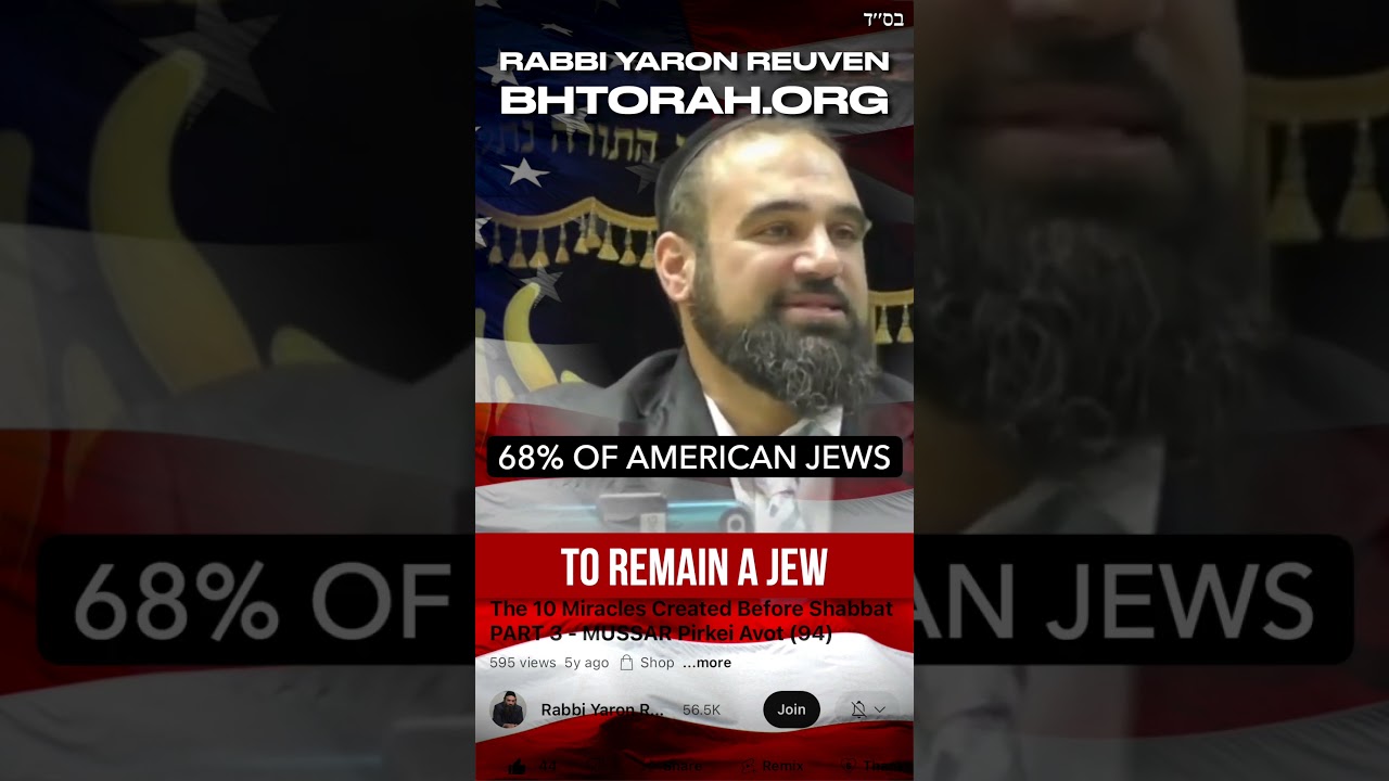 To Remain A Jew in America #RabbiYaronReuven #jewishhashkafa #Judaism #jewisheducation #Torah #Stats