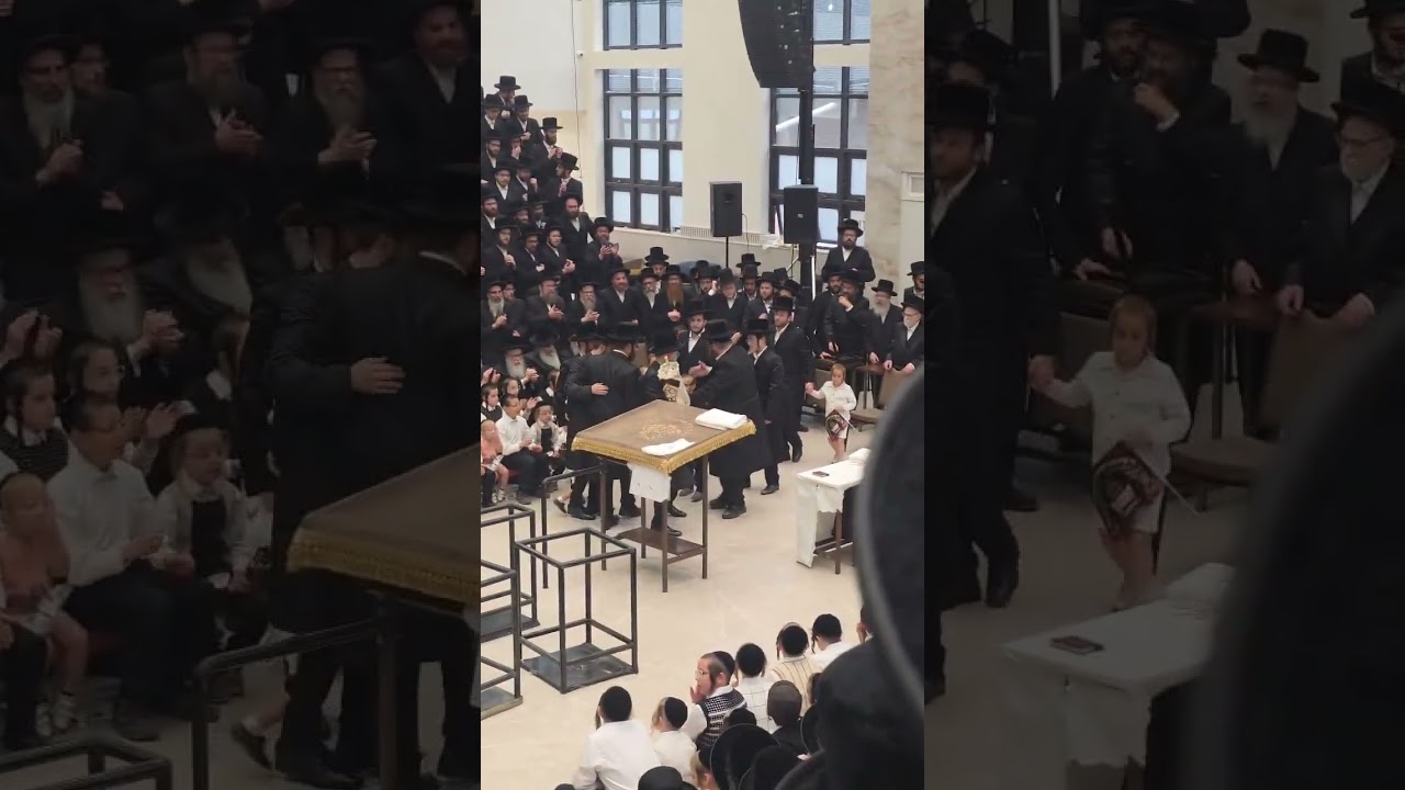 Dancing With The Torah In Front Of The Skver Rebbe