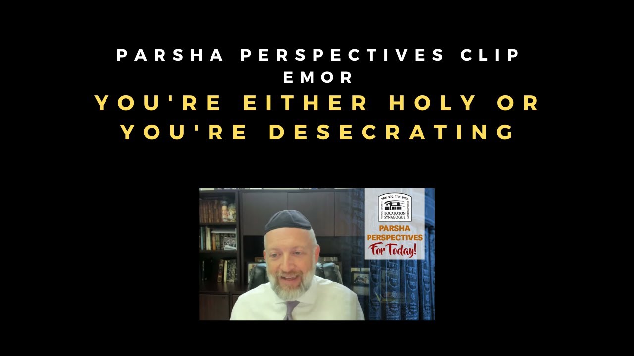 You're Either Holy Or You're Desecrating [Parsha Perspectives - Emor - Clip]