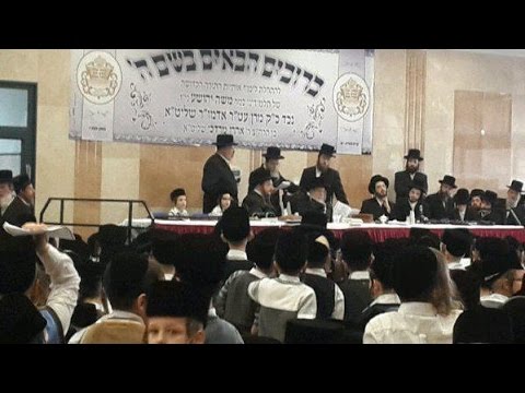 תיעוד: מעמד התחלת לימוד אותיות התוה''ק לנכד כ"ק האדמו"ר מבעלזא