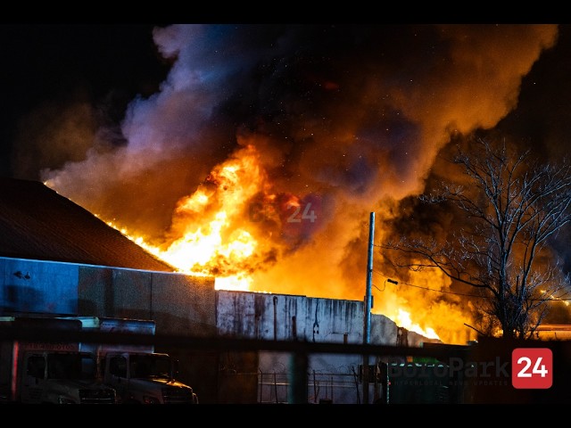 Massive Fire Erupts in Commercial Area on 53rd Street