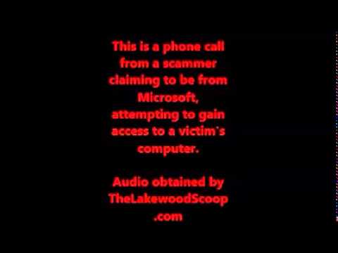 Microsoft Scam Recorded Aug 2014