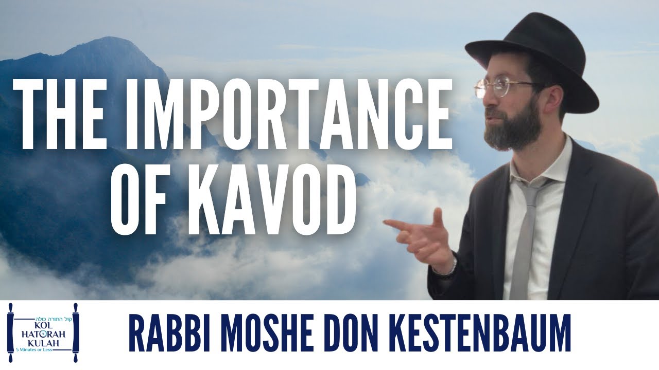 The Importance of Kavod - Rabbi Moshe Don Kestenbaum