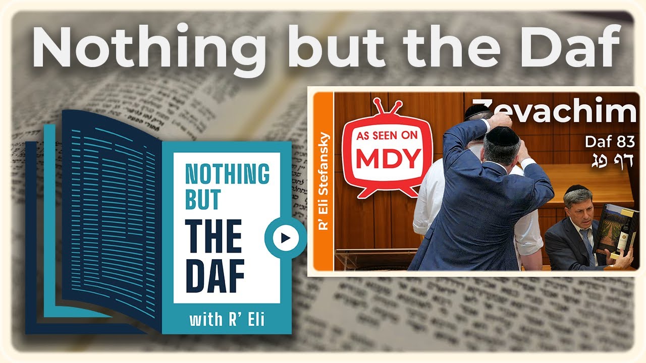 CHAZARAH - Zevachim Daf 83 | "Nothing but the Daf" with R' Eli Stefansky