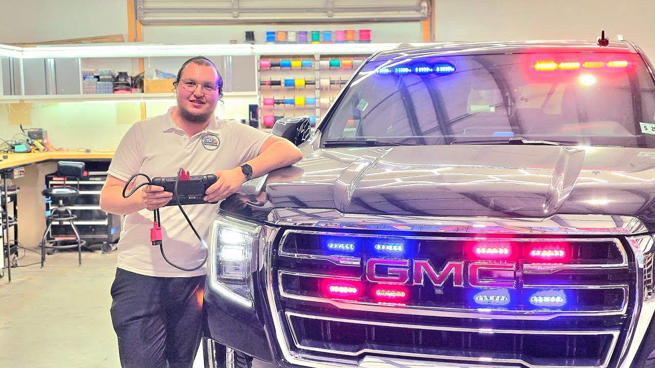 Behind the scenes w/Yumi at AutoBuff what goes into equipping emergency vehicles w/lights & sirens.