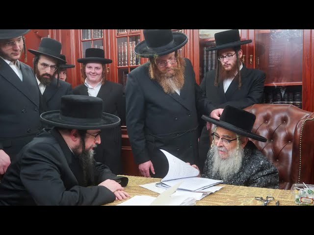 Shulem Landau Visits Satmar Rebbe R’ Aaron | הרב שלום לנדא בביקור אצל האדמו”ר מסאטמאר