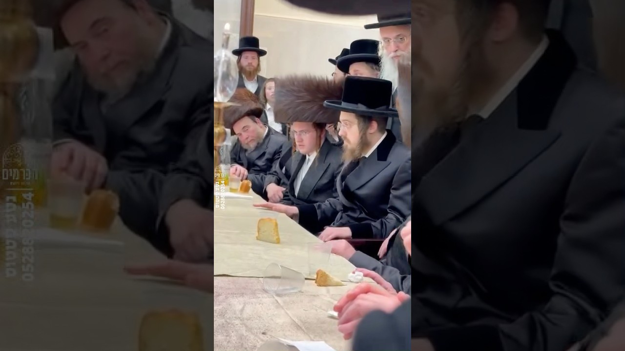 Sadigura Rebbe At A Sheva Brachos Of One Of His Hasidim
