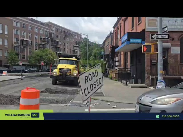 The DOT has begun milling work on Heyward St between Bedford Ave