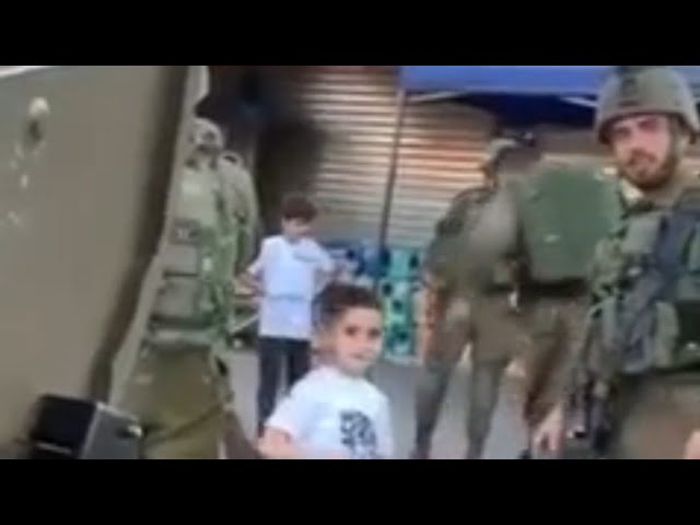 IDF Soldiers Playing Ball With Palestinian Children