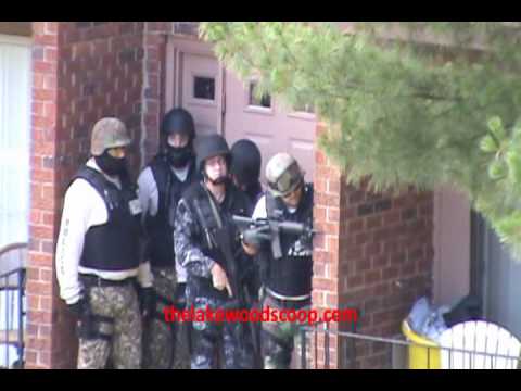 SWAT In Action Searching For Gunman
