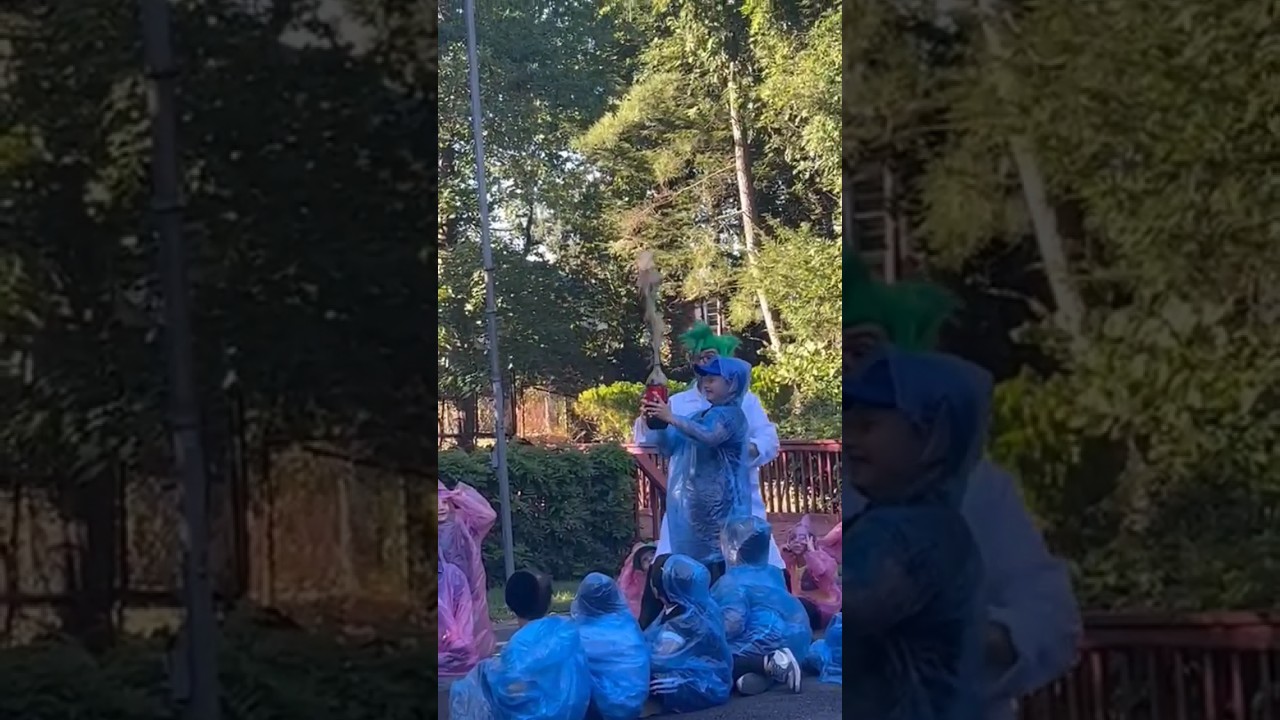 Diet Coke mentos explosion #science #crazy #kids #kidscrafts #kidsvideo #candy #summer #funny