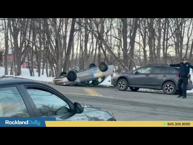 A vehicle rollover accident occurred on Route 59 and Brookside Ave.