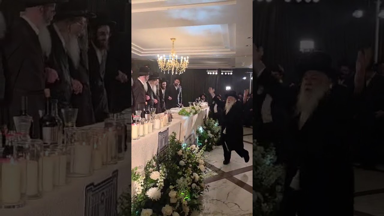 Chassid Dances in front of the Aleksander Rebbe At A dinner in Switzerland - Kislev 5786