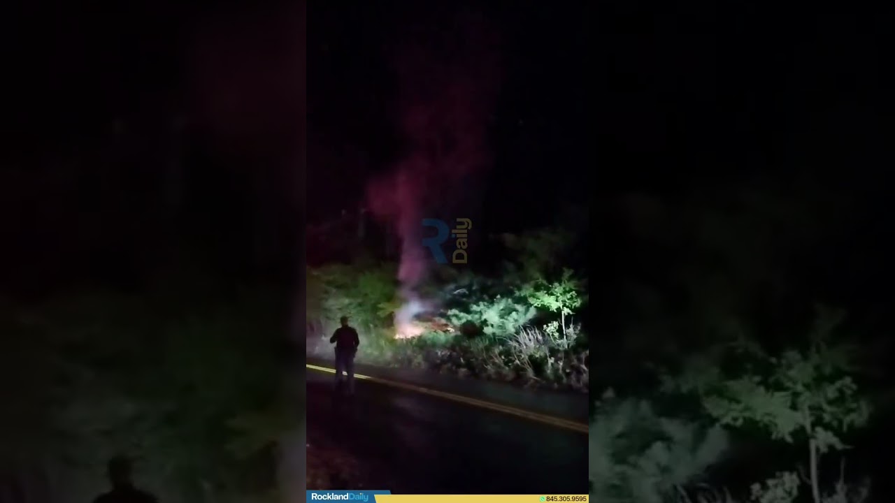 Utility wires caught fire, igniting nearby grass at New Hempstead Rd and Highridge Rd in Hillcrest.