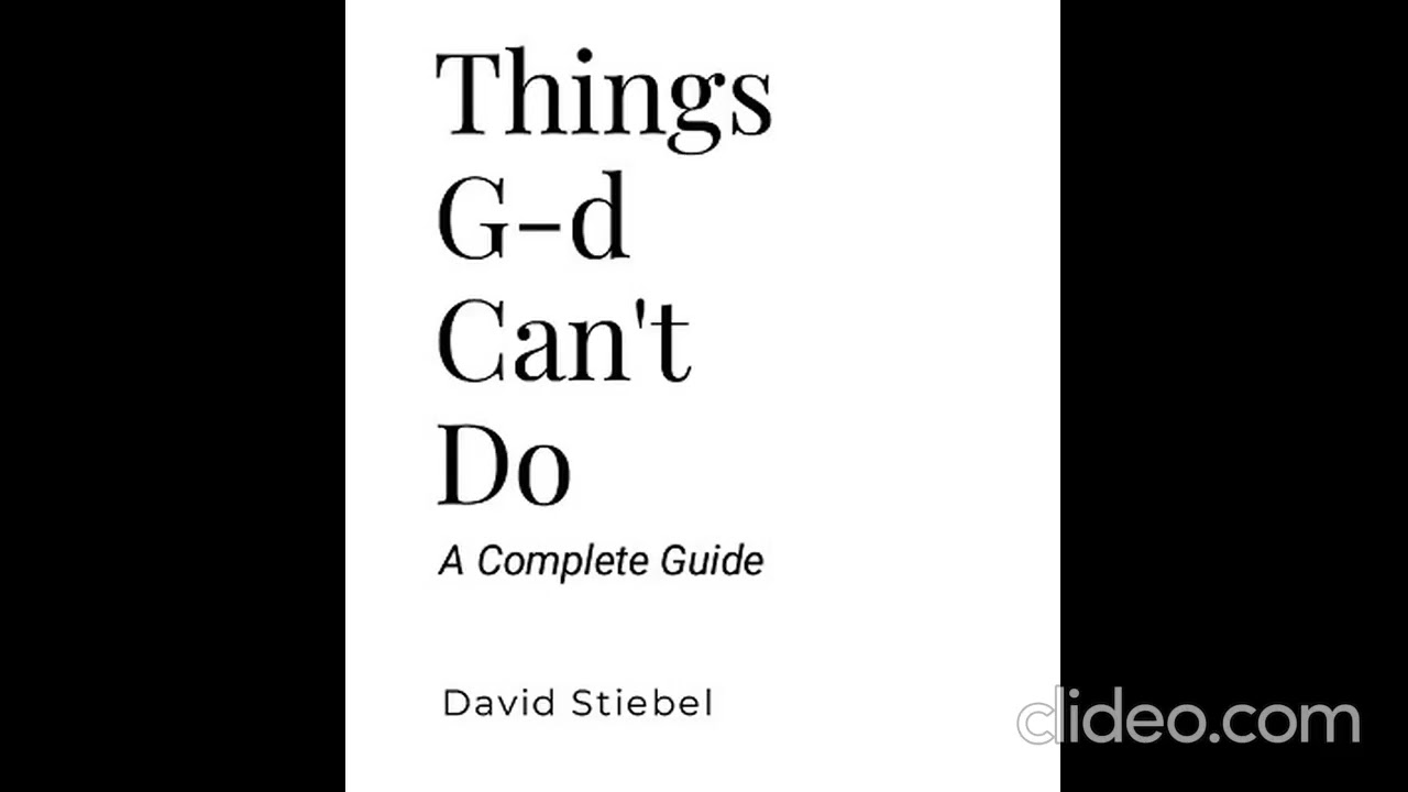 David Stiebel's "Things G-d Can't Do" Featured on JM in the AM