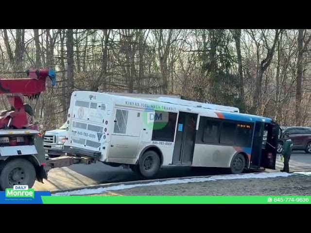 A Village Bus Stalled and Blocked Traffic On Mountain View Drive