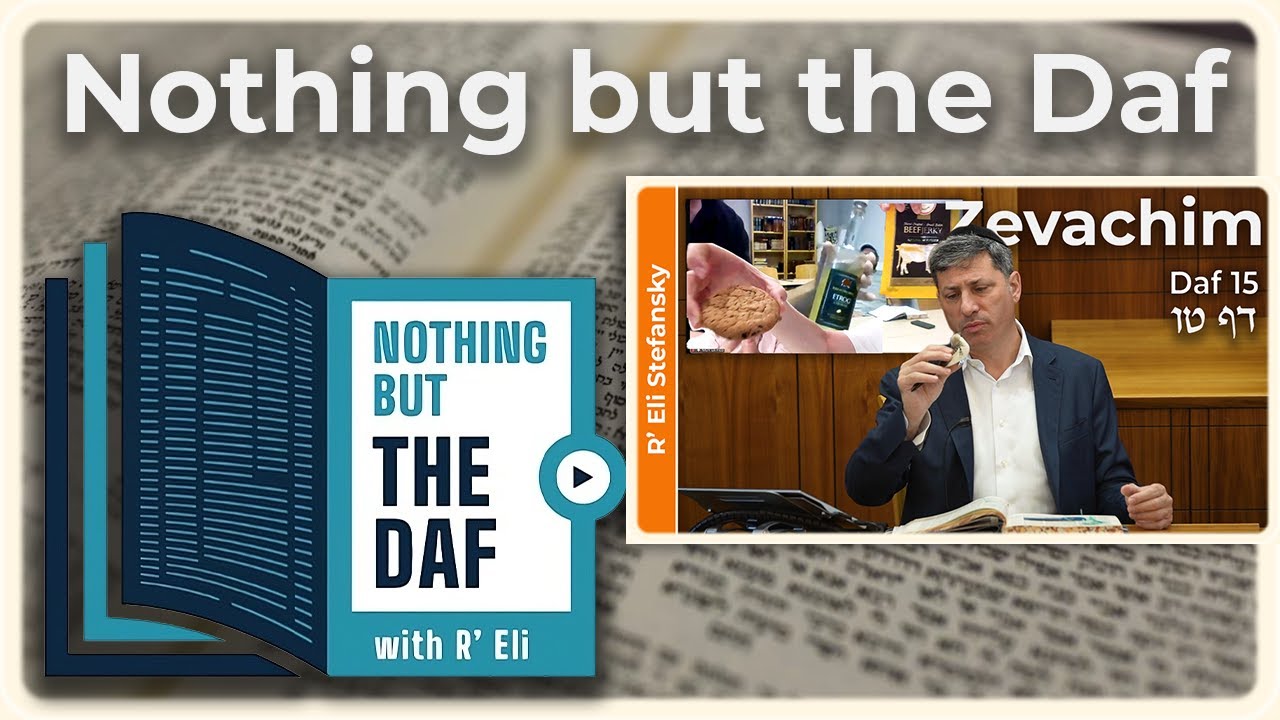 CHAZARAH - Zevachim Daf 15 | "Nothing but the Daf" with R' Eli Stefansky