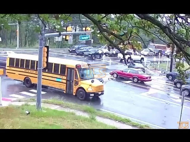 Surveillance video shows cyclist struck by vehicle