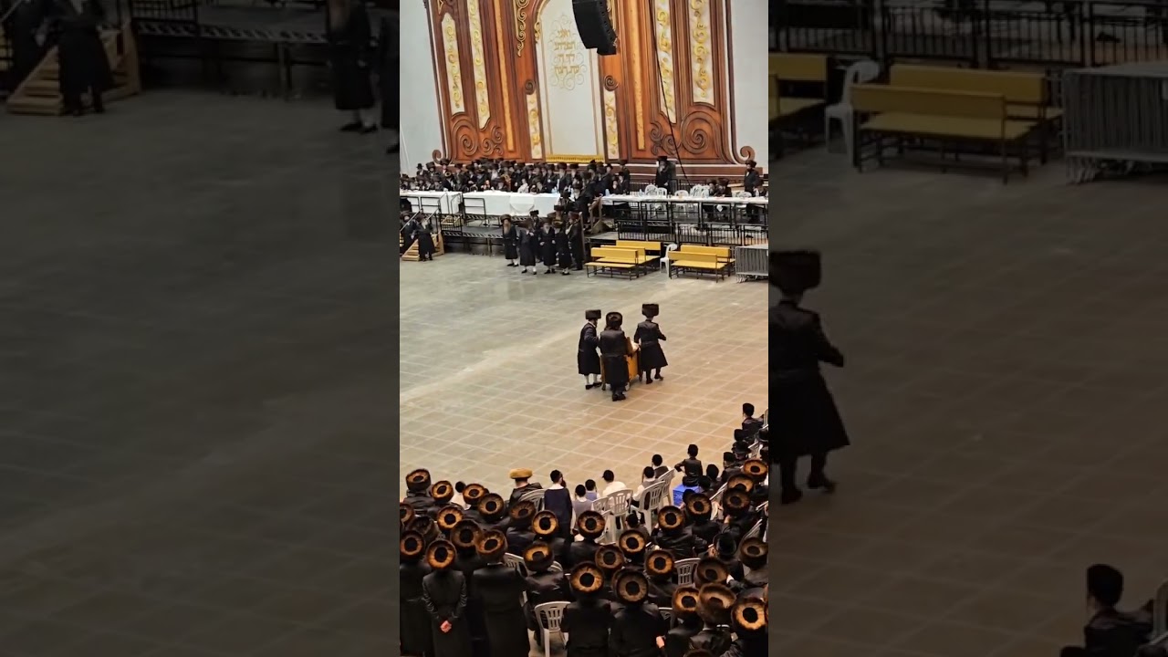 Wheelchair bound Kaliver Rebbe 'Dances' Mitzvah Tantz