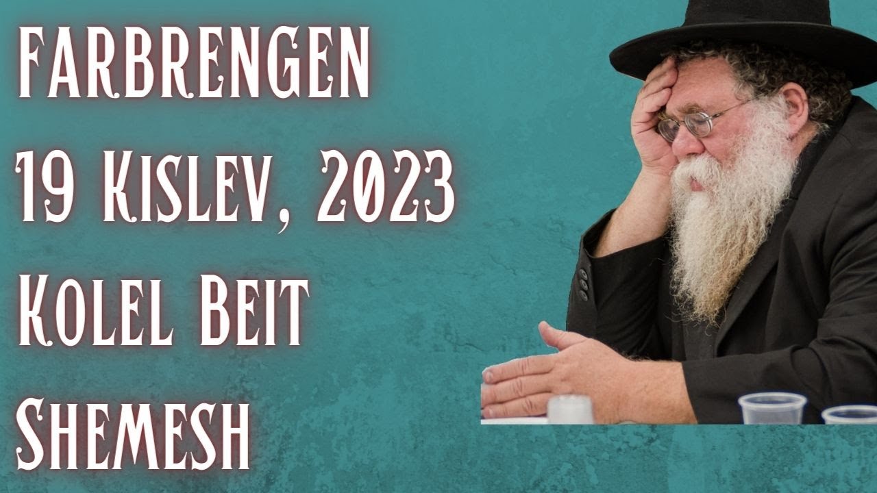 Yud Tes Kislev is the Rosh Hashana of Chasidim What are you doing to be Chasidic? Rabbi Chaim Dalfin