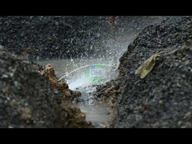 Water Main Break On Getzil Berger Blvd. During The Repairs, An Unmarked Gas Line Was Struck