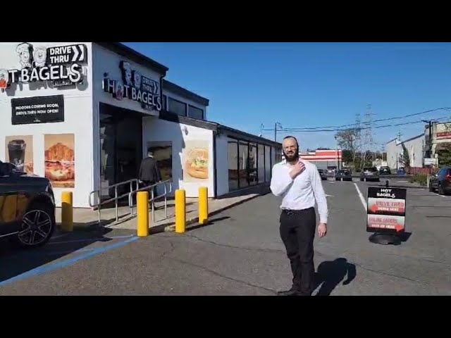Hot Bagel Drive Thru Tour in Lakewood on Madison Ave | Breakfast & Lunch