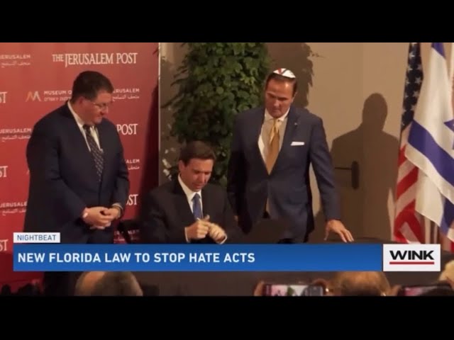 Governor DeSantis Law re antisemitic acts. Wink News Interviews Rabbi Yitzchok Minkowicz