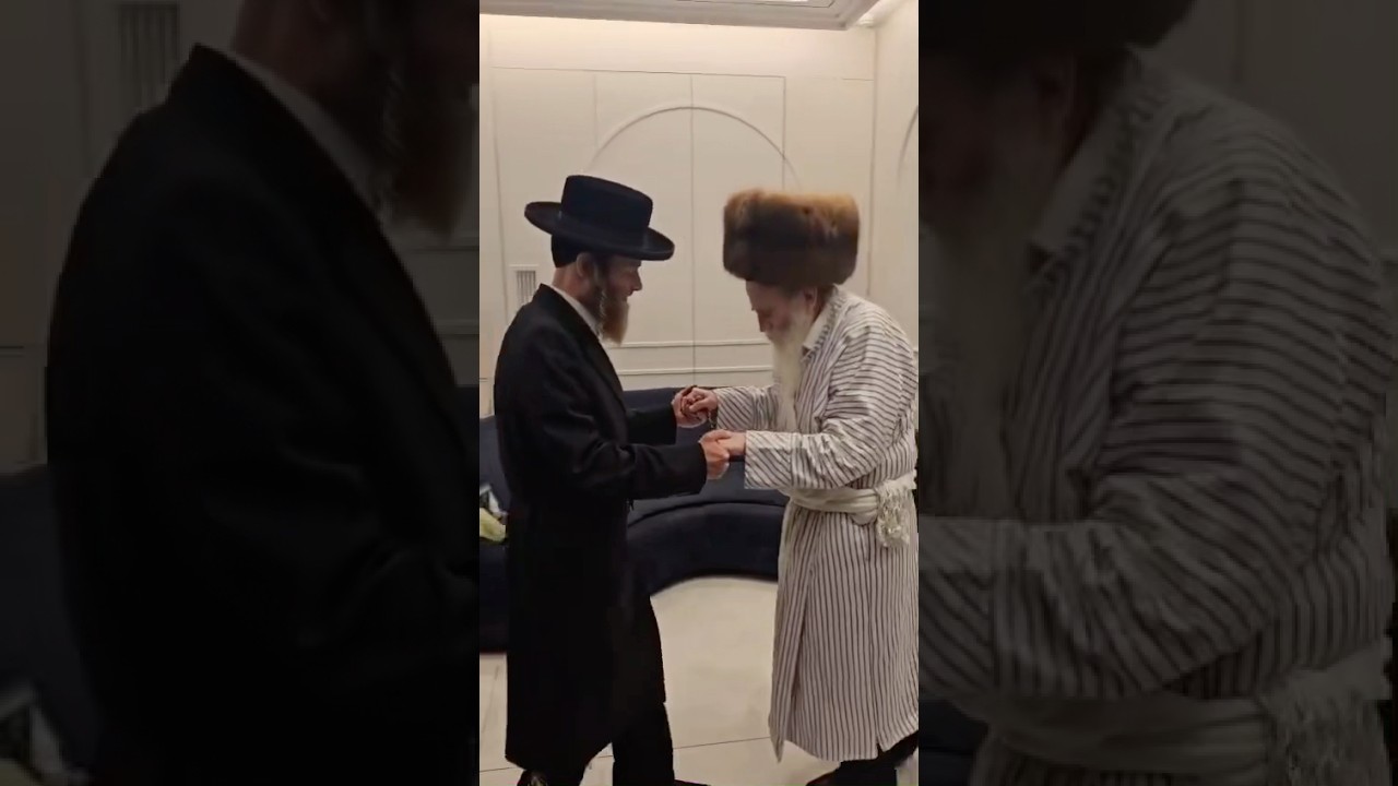 Reb Yitzchok Meir Morgenstern Dancing at the Engagement of one of his followers