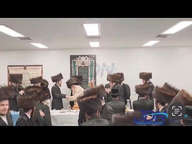 Dinav Rebbe At The Sheva Brachos Of Dinav Dayan Of Monroe’s Son