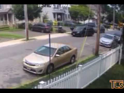 Rock from Lawnmower shatters car window