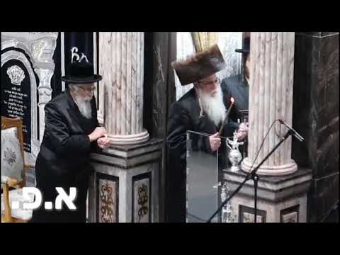 הדלקת נר א' דחנוכה בחצה"ק צאנז