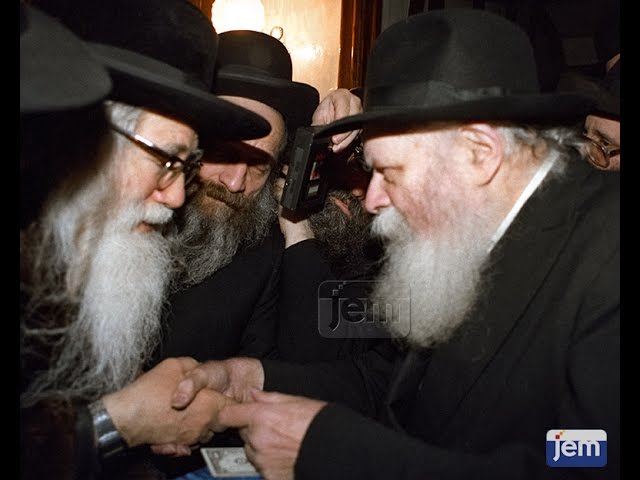The Erlauer Rov, Rabbi Yochanan Sofer visits the Lubavitcher Rebbe