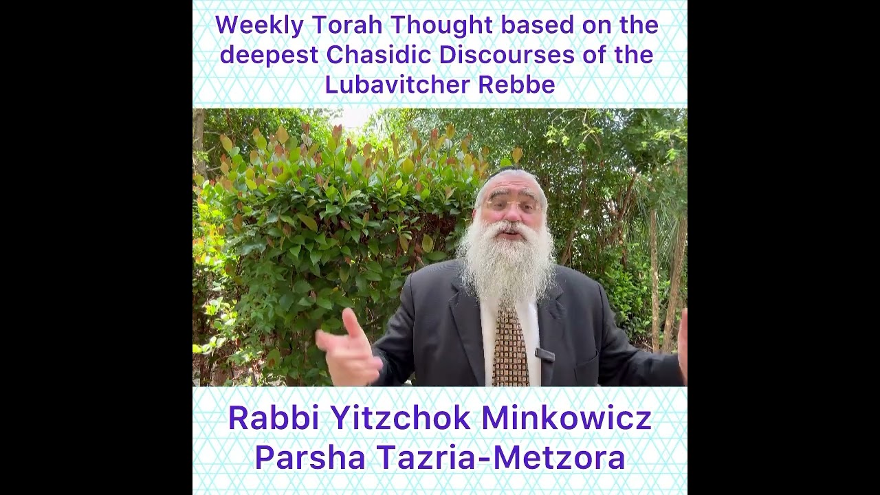 Parsha Tazria-Metzora Chasidic Torah thought from Lubavitcher Rebbe by: Rabbi Yitzchok Minkowicz