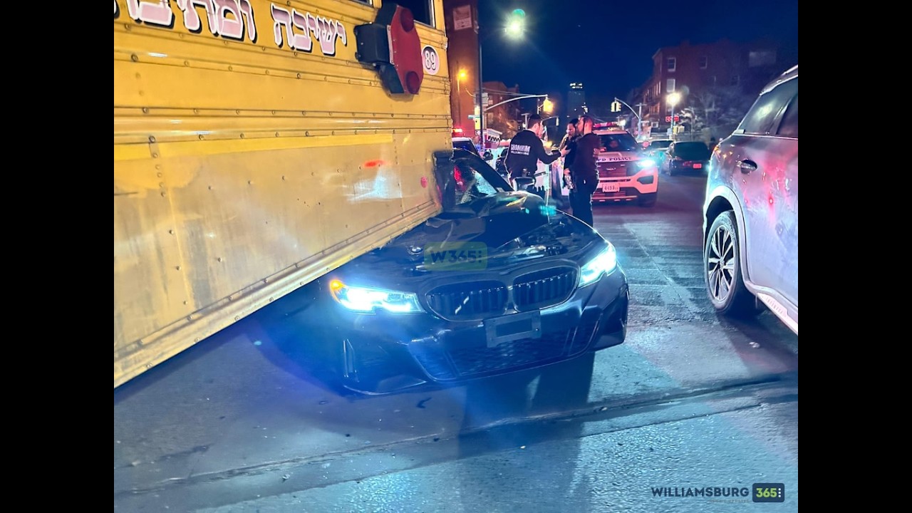 Mail Theft Suspects Crash BMW Into School Bus While Fleeing Police